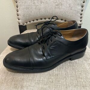 Cole Haan Men's leather Lenox Hill Cap Toe Oxford Shoes Black Size 11